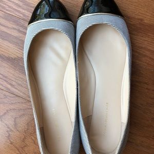 Tommy ballet flats nautical striped cap toe